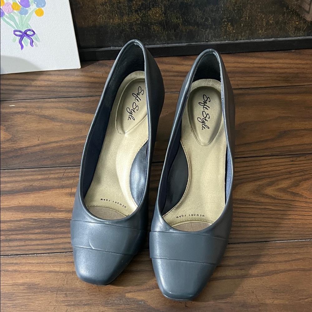 Soft Style Pumps Shoes by Hush Puppies Womens Mabry, Navy blue